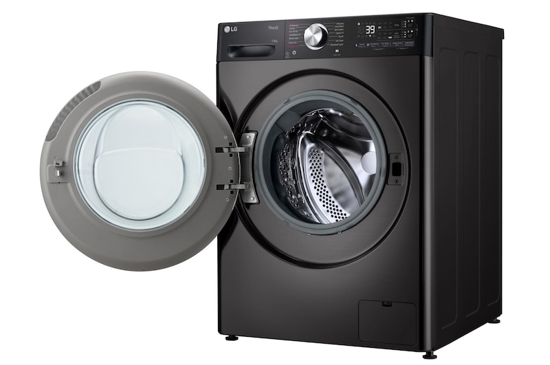 LG 13kg AI DD™ ezDispense™ Washing Machine, Platinum Black, F4Y913BCTA1